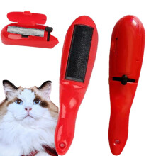 Pet Hair Remover and Reusable Lint Roller for Furniture, Carpet and Clothing, Durable Red Handheld Tool