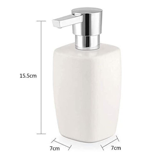 Ceramic Soap Dispenser with LeakProof Pump, Durable Refillable Lotion Bottle for Bathroom Sink 1