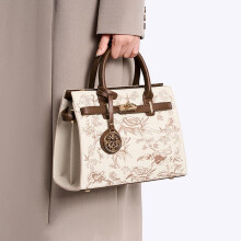 (Rose Brown and White) 2026 New Women's Handbag Shoulder Bag, Fashion Versatile Large Tote, Summer Hot Seller Bag