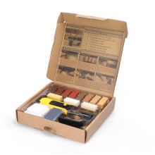 Laminate Floor Kit with 11 Wax Blocks, DIY Wood Scratch Set for Quick Home Restoration