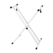 Adjustable X Frame Keyboard Stand with Wheels, Non Slip Stable Support for 54 to 88 Key Digital Piano