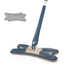 Self Wringing Flat Mop with 360 Swivel Head, 6 Reusable Microfiber Pads, Hands  Home Cleaning