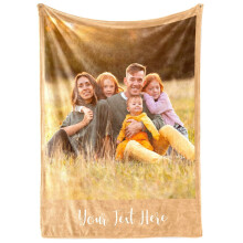 Custom Photo Sherpa Blanket 30x40 Soft and Warm Picture Throw with Vibrant Color Print
