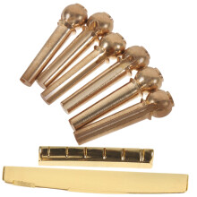 Acoustic Guitar Bridge Pins and Saddle Set Quick Installation Durable Replacement Parts