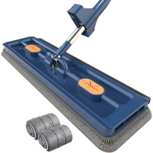 Microfiber Floor Mop with Adjustable Telescopic Handle, 360 Swivel Head and Reusable Washable Pads for Wet and Dry Cleaning