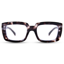 Reading Glasses for Women 2.5x Magnification, Oversized Blue Light Blocking Square Tortoise Frame
