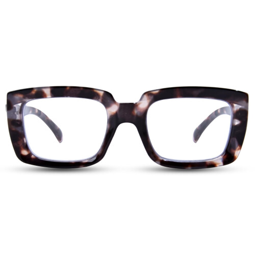 Reading Glasses for Women 2.5x Magnification, Oversized Blue Light Blocking Square Tortoise Frame