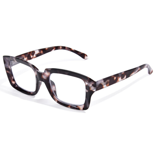 Reading Glasses for Women 2.5x Magnification, Oversized Blue Light Blocking Square Tortoise Frame 1