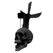 (black) 2026 Hot!! 3D Haunted Skull Wind Spinner Yard Decor - Spooky Halloween Garden Decoration for Outdoor Festivities