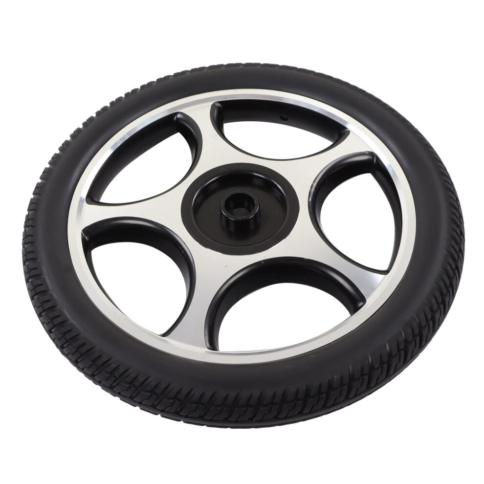 16 Inch Wheelchair Wheel Replacement, Skidproof PU Tread, Alloy Steel Hub, Smooth Rolling Mobility