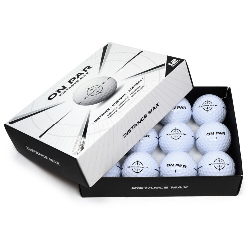On Par Distance Max Golf Balls White - 12 Pack 1