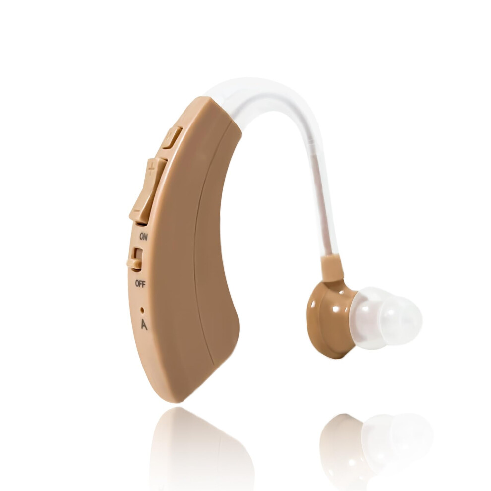 Beige Rechargeable Hearing Aids For Seniors With Noise Reduction, Smart Chip And 4 Listening Modes,