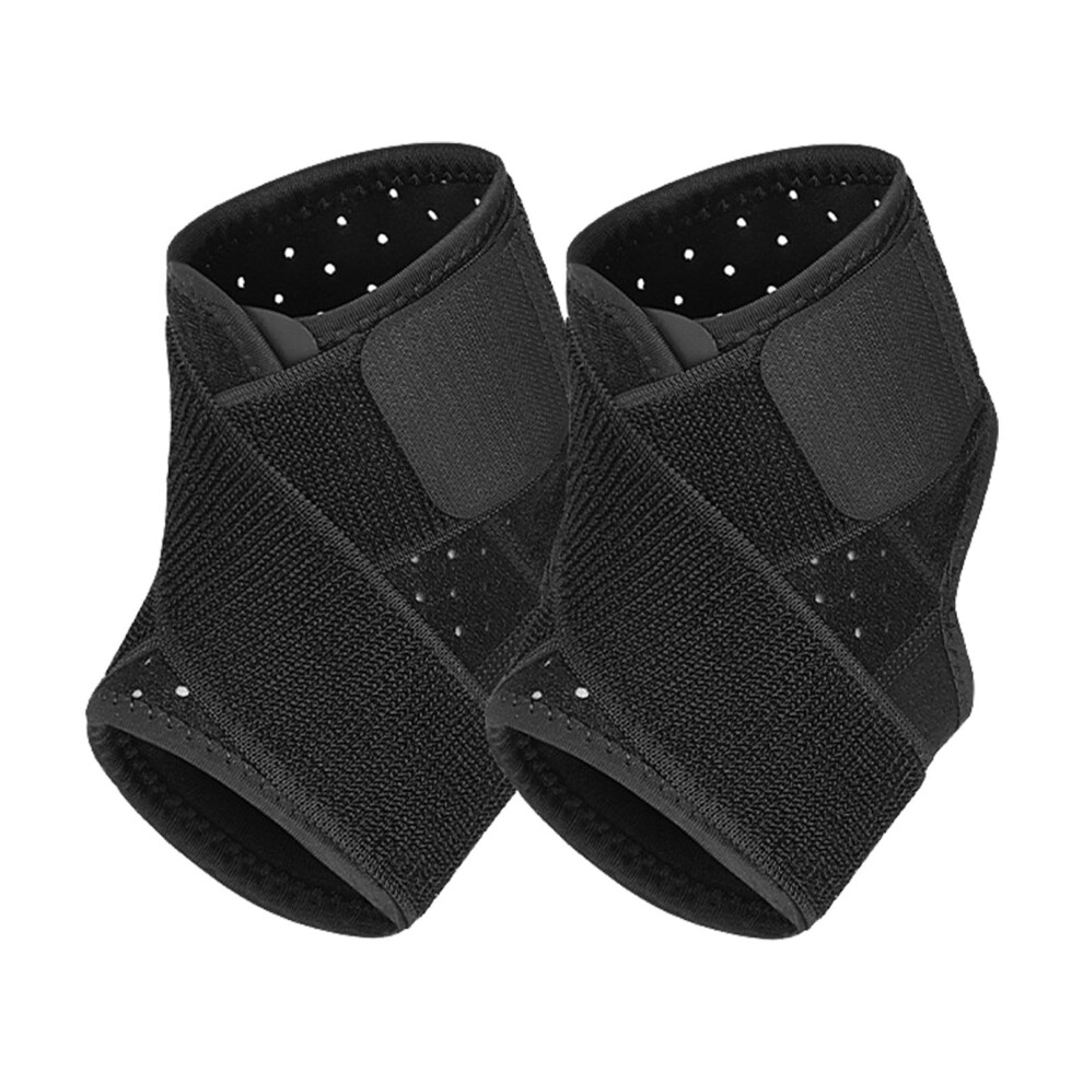 Adjustable Compression Ankle Support Brace for Running, Breathable Elastic Nonslip Sleeve for Sports