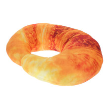 Travel Neck Pillow UShaped Plush Croissant Bread Design Ergonomic Support Soft Nap Cushion