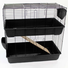 Actiaspet Indoor Two Storey Rabbit Hutch in Black