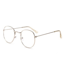 Retro Round Blue Light Blocking Reading Glasses +2.50 Anti Glare Metal Frame for Men and Women Silver