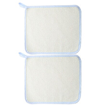 DoubleSided Nylon Exfoliating Wash Cloth Set of 2 for Sensitive Skin Deep Cleansing Quick Dry Towel