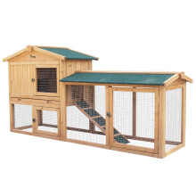 Wooden Rabbit Hutch/Guinea Pig Run 2 Tier House