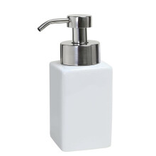 Elegant White Ceramic Foaming Soap Dispenser 300ml for Bathroom and Kitchen with Rust‑Resistant Pump