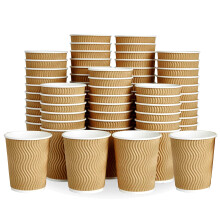 5 oz Disposable Paper Cups Pack of 100, Eco Friendly Biodegradable Cups for Hot and Cold Drinks