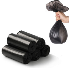 100 PCS Small Black Trash Bags 3‑4 Gallon, Tear‑Resistant Plastic Garbage Bags for Bathroom, Bedroom and Car