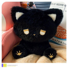 (White and Blue,15cm)Dumb Cat Plush Toy Creative Emo Doll Cute High-Value Viral Stuffed Animal Girl Birthday Gift 30cm