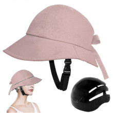 (Pink)2026 Hot!!  Bicycle Helmet with Wide Brim UV Sun Hat Adjustable Strap for Women Unisex Cycling Riding Safety