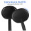 2 Sets Plastic Eye Occluder for Vision Test Black Eye Patch with Ergonomic Handle Reusable 2