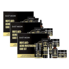 (3PCS)1-5x Mens Skin Care Kit - Anti-Aging & Wrinkle, Hydration, Mens Facial Care Kit Includes Face Wash, Scrub, Cream, Serum, Eye Cream
