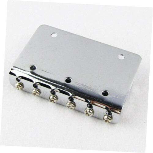 Silver Steel Electric Guitar Bridge Plate with Screws, Adjustable Saddle, Easy String Loading 2