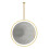 Ceiling Mounted Makeup Mirror with Adjustable LED Lighting, 360 Rotatable Gold Round Vanity Mirror 50cm 1