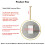 Ceiling Mounted Makeup Mirror with Adjustable LED Lighting, 360 Rotatable Gold Round Vanity Mirror 50cm 2