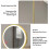 Ceiling Mounted Makeup Mirror with Adjustable LED Lighting, 360 Rotatable Gold Round Vanity Mirror 50cm 4