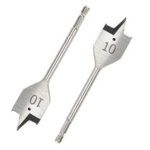 (10MM) High Carbon Steel Spade Drill Bit,woodworking Paddle Flat Bit For Wood,soft & Hardwood-2pcs Silver - CHUNCC