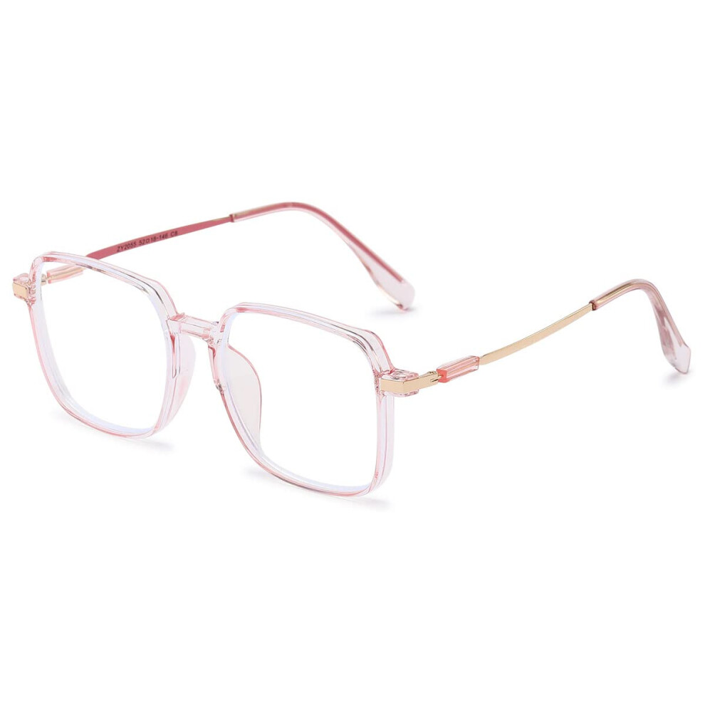 Blue/Light/Pink Blocking Reading Glasses 2.0X For Women Men, Transparent Weight Computer Readers