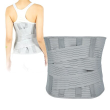 Lumbar Support Belt for Lower Back Pain Relief, Breathable Adjustable Back Brace for Sciatica and Posture Correction, Gray XL