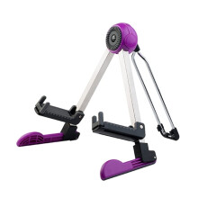 Foldable Adjustable Guitar Stand with Soft Silicone Protection for Acoustic and Electric Guitars Purple