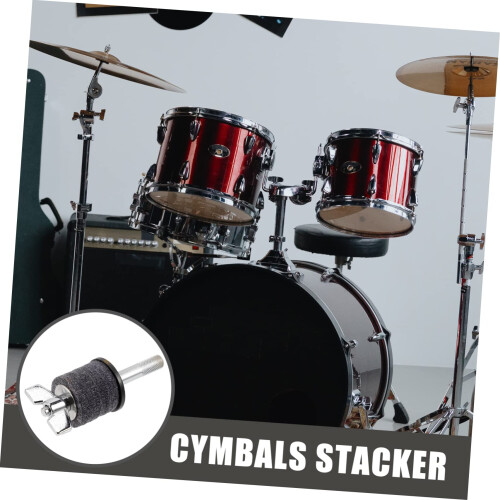 Cymbal Stacker for Drum Set, Durable Metal Mount Adapter for Hi Hat and Microphone Stand 1