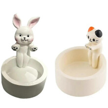 2PCS Cartoon Candle Holder Votive Candle Holders for Candlesticks Candle Holder for Table Cute Candle,C - chuan