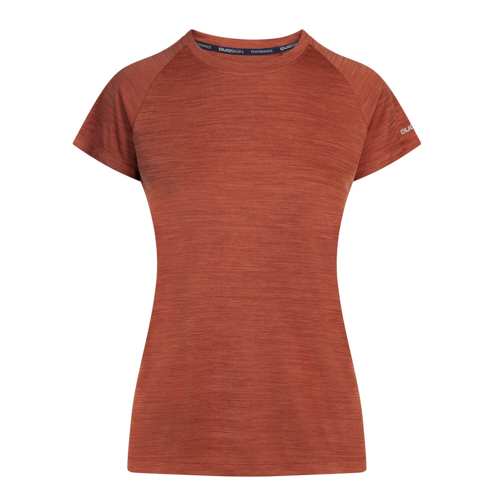 Trespass Women's / Vickland Tp75 Active T-Shirt - Burnt Sienna Marl - Xxs - Burnt Sienna Marl - 100% Polyester - Image 2