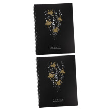 A4 Sheet Music Folder with Plastic Sleeves, Large Capacity Organizer for Musicians, Black