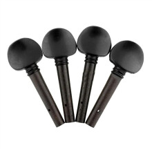 Black Wooden Violin Tuning Peg Set 3/4 Size, Durable Construction for Precise Tuning Control