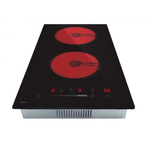 HYE 2 Burner Built In Ceramic Hob - Black 1