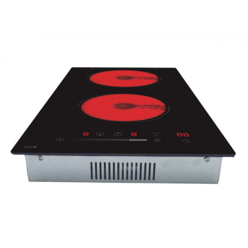 HYE 2 Burner Built In Ceramic Hob - Black 2