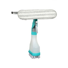 Window Squeegee with DualSided Cleaning Eraser, MultiFunction Glass and Mirror Wiper for Bathroom Use