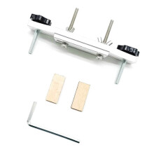 Adjustable Guitar Bridge Clamp Tool Set for Luthier Repairs with Secure Nonmarring Cork Contact