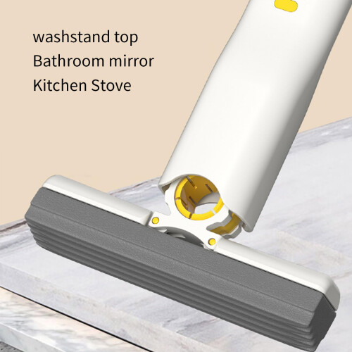 SelfSqueeze Sponge Mop Mini Handheld Mop with Replaceable Sponge Head for Kitchen and Small Spaces 1