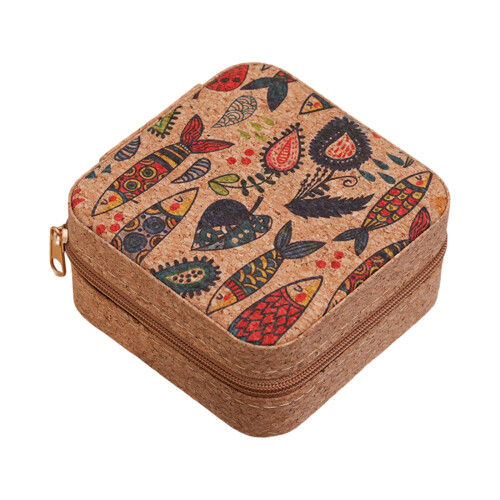 Porte-bijoux en cuir de Style rétro, taille compacte pour-C