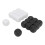 20 Pcs DIY Sticker Dice 16x16x16mm White/Black 15