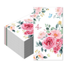 40 Pack Watercolor Floral Napkins, Elegant Vintage Wildflower Disposable Party Napkins for Wedding, Baby Shower, Birthday
